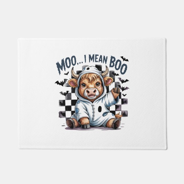 Felpudo Cuadros de la región montañosa de la vaca comprueb (Anverso)