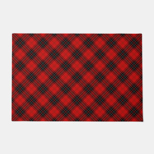 Felpudo cuadros rojos y negros de tartán Wemyss