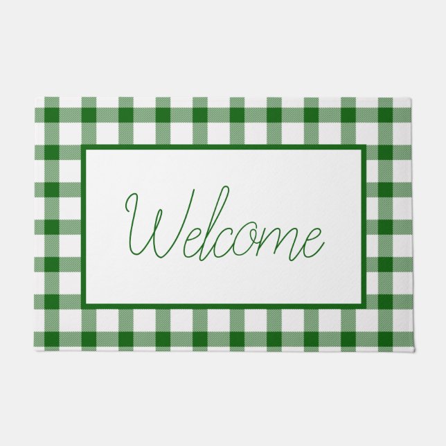 Felpudo Cuadros verdes (Anverso)