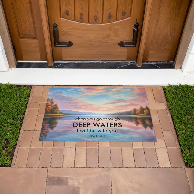 Felpudo Cuando pasas por aguas profundas Doormat (Exterior)