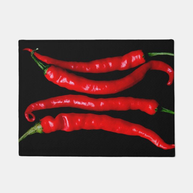 Felpudo Cuatro Chilies rojos dmcnm (Anverso)