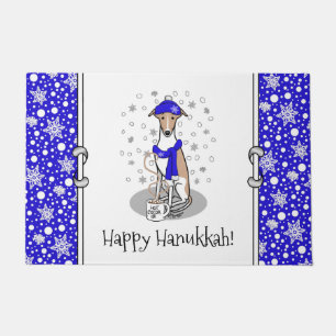 Felpudo Cubierta de nieve con azote azul de invierno - Ama