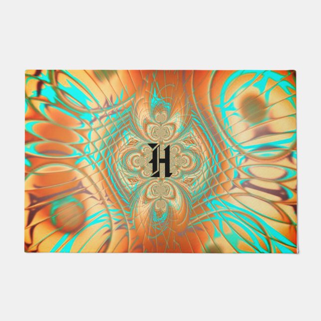 Felpudo Cubierta de patrón de patrón de bronce de cobre (Anverso)