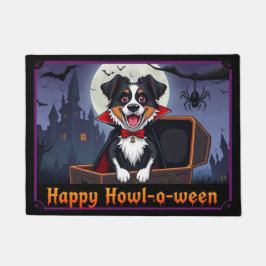 Felpudo Cuenta Australian Shepherd Feliz Howl-o-ween