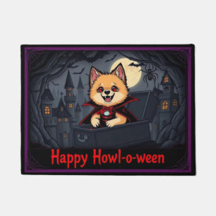 Felpudo Cuenta Pomerania Feliz Cómo-l-o-ween