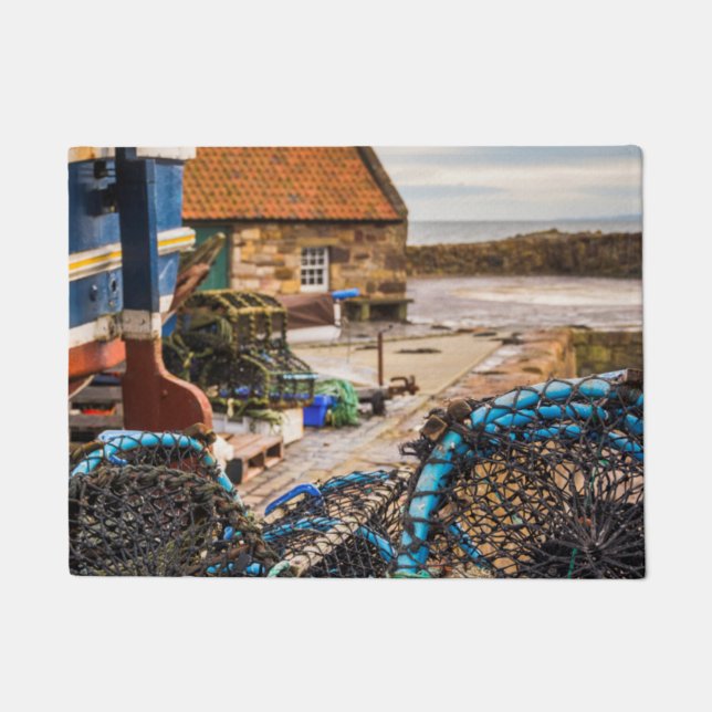 Felpudo Cuerdas y potes de langosta el | Pittenweem, (Anverso)