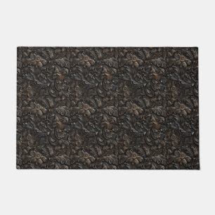 Felpudo Cuero de herramientas marrón oscuro vintage