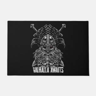 Felpudo Cuervos de Odín Mitología vikinga Valhalla espera