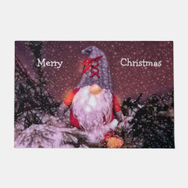 Felpudo Cuidada Gnome Whimsical Feliz Árbol de Navidad