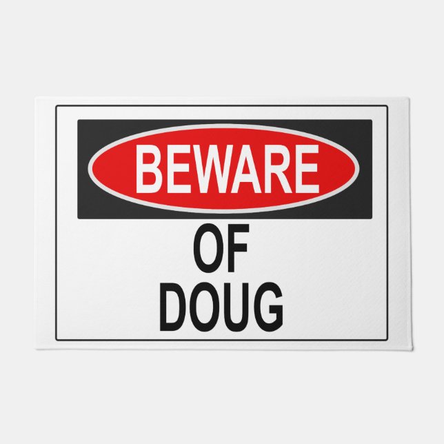 Felpudo Cuidado con Doug Doormat (Anverso)