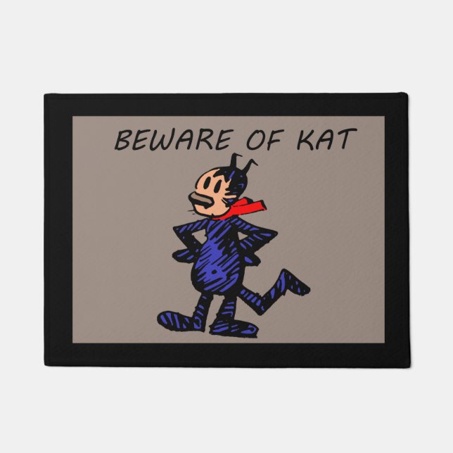 Felpudo "Cuidado con Kat" Doormat (Anverso)
