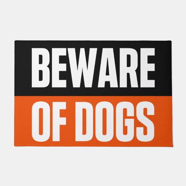 FELPUDO CUIDADO CON LOS PERROS (Anverso)