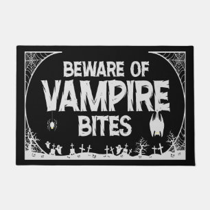 Felpudo Cuidado Con Los Vampiros Bites Graciosos De Hallow