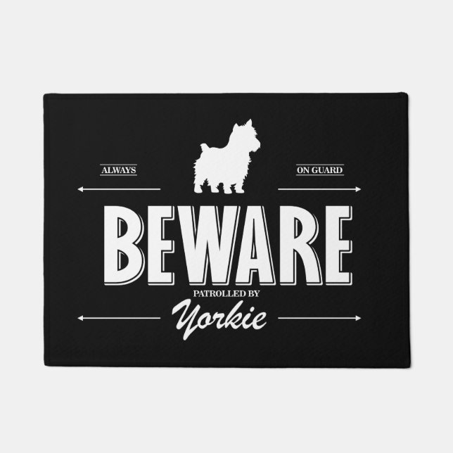 Felpudo Cuidado con Yorkie (Anverso)
