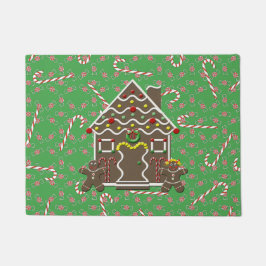 Felpudo Cuidados Navidades Gingerbread House Door Mat
