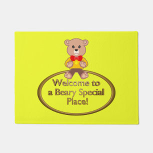 Felpudo Cuidadosamente Amarillo de palomitas Anime Teddy B