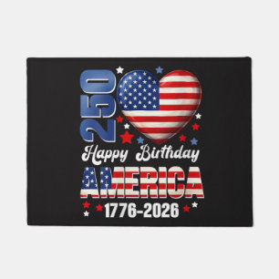 Felpudo Cumpleaños de Women's America USA 250 Años 250 Ani