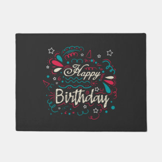 Felpudo cumpleaños feliz decorativo