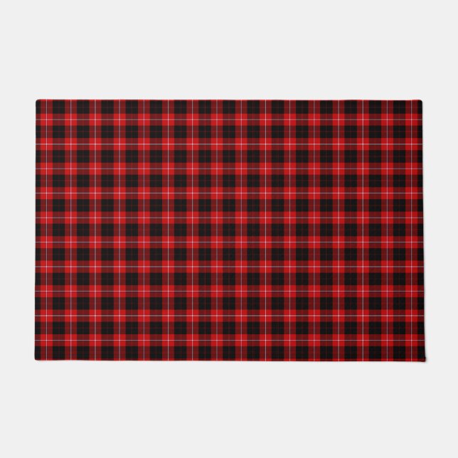 Felpudo Cunningham Tartan Red Black Plaid (Anverso)
