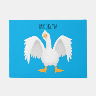 Felpudo Curioso ilustracion de personalizado ganso domésti