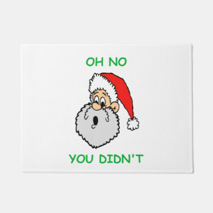 Felpudo Curioso Papá Noel sorprendido, no has festejado