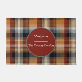 Felpudo Custom Guest Door Mat Gingham Vacation Rentals