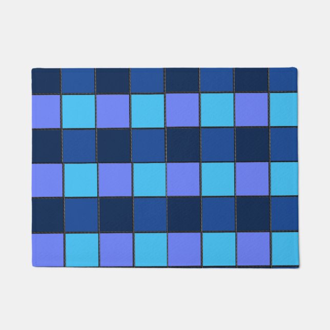 Felpudo Custom  Mosaic Tile & Pixel Grid Pattern (Anverso)