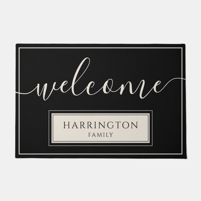 Felpudo Custom Welcome Family Name  Doormat (Anverso)