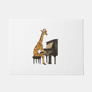 Felpudo Cuta jirafa tocando piano jirafas música