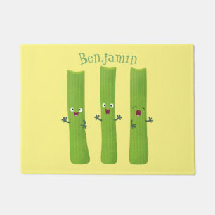 Felpudo Cute apio palitos trio verduras personalizados