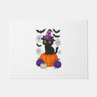 Felpudo Cute Black Witch Cat Pumpkin Halloween Costume Fal