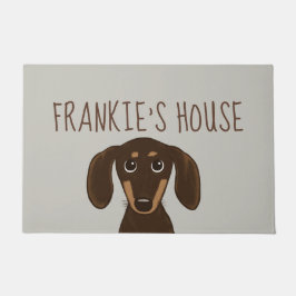 Felpudo Cute Chocolate Dachshund | Personalizado de Perro 