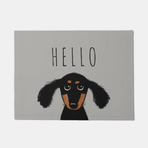 Felpudo Cute Dachshund Puppy   Perro vienés Hola Doormat