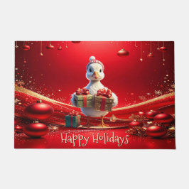 Felpudo Cute Duck Christmas Holiday Doormat