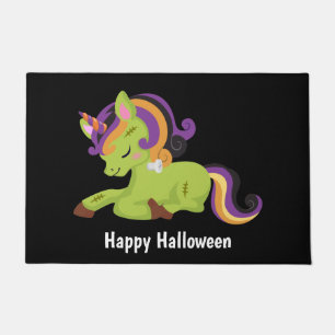 Felpudo Cute Frankenstein Unicorn Halloween