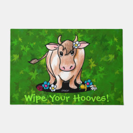 Felpudo Cute Garden Helper Cow Doormat