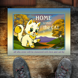 Felpudo Cute Kitty Funny Cat Doormat