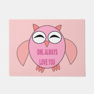 Felpudo Cute LOve Mensaje Owl Door Mat