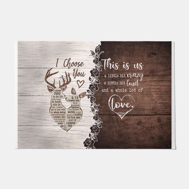Felpudo Cute Love Quotes Mat, This Is Us (Anverso)