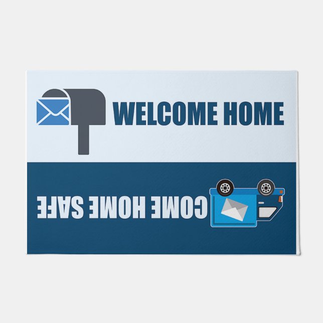 Felpudo Cute Mailman Doormat, decorador de correos (Anverso)
