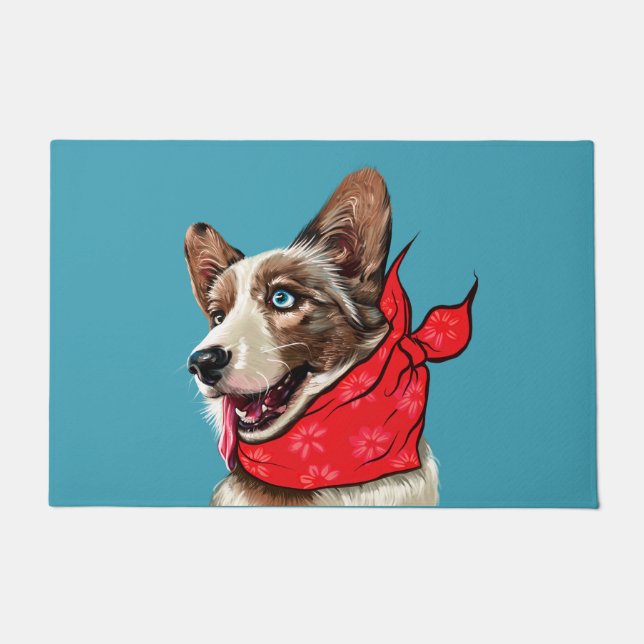 Felpudo Cute Pembroke Welsh Corgi (Anverso)