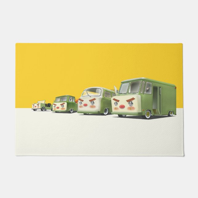 Felpudo Cute Personalizado Cars Lineup (Anverso)