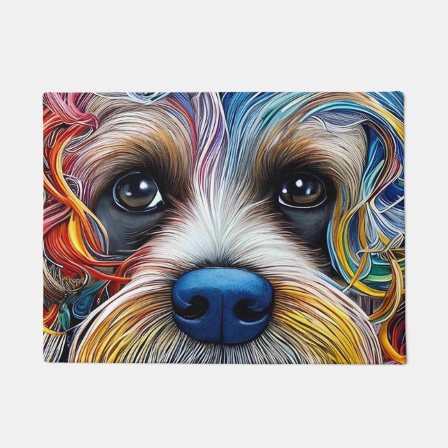 Felpudo Cute Pop Art Terrier (Anverso)