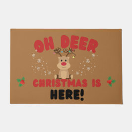 Felpudo Cute Reindeer Christmas Doormat