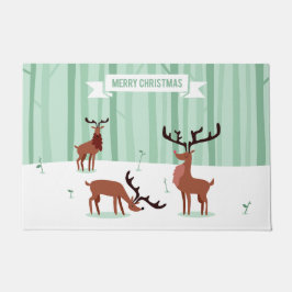 Felpudo Cute Reindeers Navidades esteras de puerta