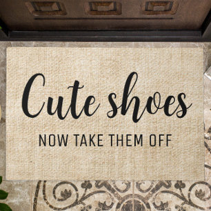 Felpudo Cute Shoes Ahora Quítelos Divertido