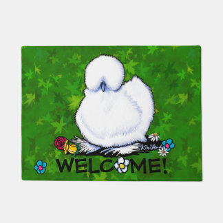 Felpudo Cute Silkie Chicken Doormat