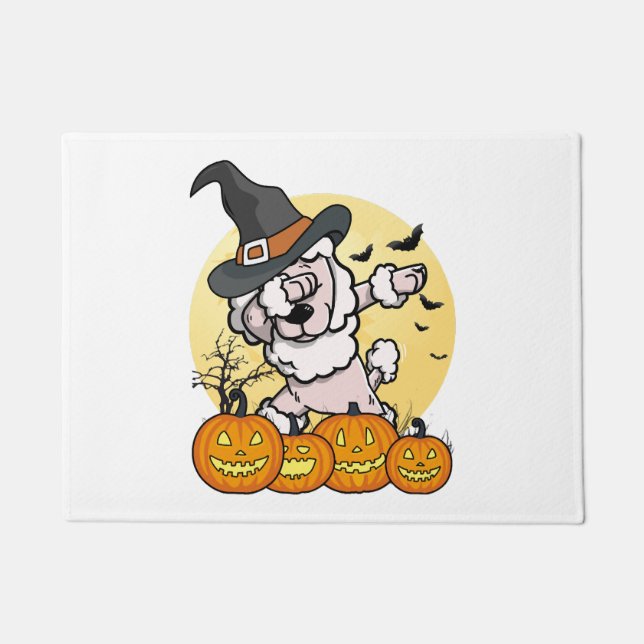 Felpudo Dabbing Poodle Halloween (Anverso)