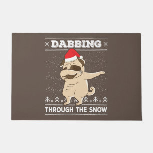 Felpudo Dabbing Through The Snow Pug Ugly Christmas Sweate