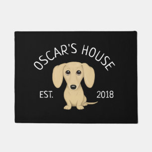Felpudo Dachshund crema El Personalizado de Cute Wiener D
